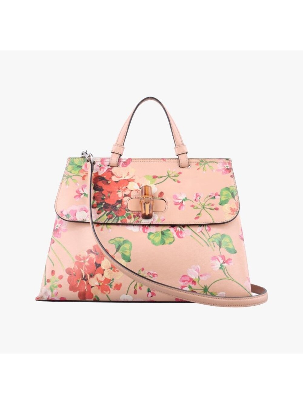 Gucci Bamboo Daily Beige Multicolor Leather